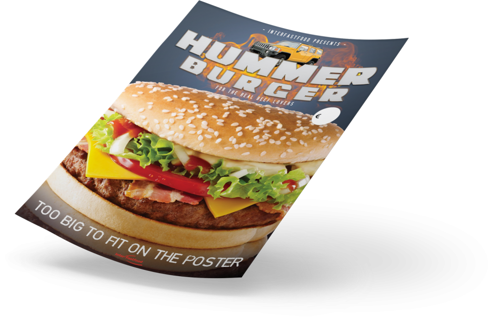 Hummer burger poster 